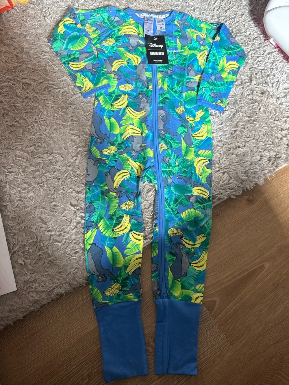 Bonds Blue and Yellow Jungle Book Banana Zip One-Piece